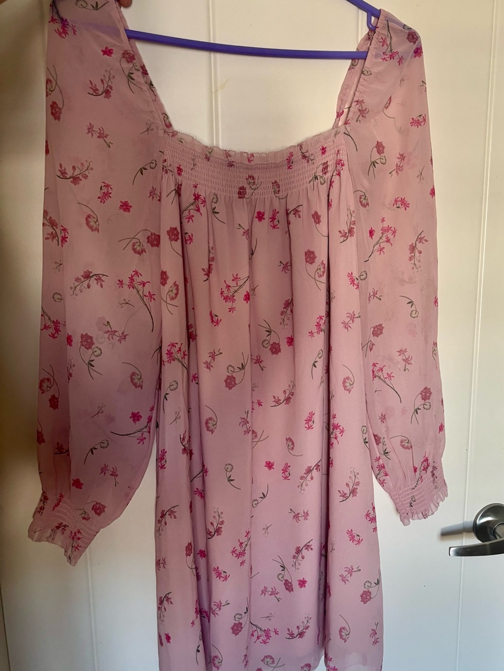 Pink Floral Off-Shoulder Aritzia Dress